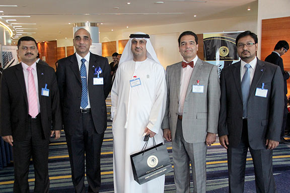 Mr. Shanavas Ameeerkannu , Mr. Khalid Mahmood Akhtar, Mr. Mahmood Al Bastaki (CEO, Dubai Trade), Mr. Tahir Akhtar & Mr. Ashraf M. Rahman – Jumeirah Beach Hotel – Dubai, UAE.